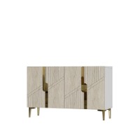 Dulăpior Hanah Home Evva 120 White Travertine Gold imaginea #3 — magazin online Desire.md
