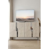 Dulăpior Hanah Home Evva 120 White Travertine Silver