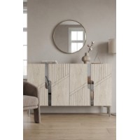 Dulăpior Hanah Home Evva 120 White Travertine Silver imaginea #2 — magazin online Desire.md