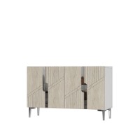 Dulăpior Hanah Home Evva 120 White Travertine Silver imaginea #3 — magazin online Desire.md