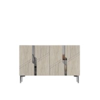 Dulăpior Hanah Home Evva 120 White Travertine Silver imaginea #4 — magazin online Desire.md