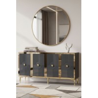 Dulăpior Hanah Home Pega 150 Anthracite Gold