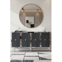 Dulăpior Hanah Home Pega 150 Anthracite Silver imaginea #4 — magazin online Desire.md
