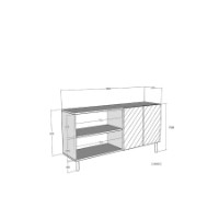 Dulăpior Hanah Home Pega 150 White Gold imaginea #8 — magazin online Desire.md