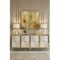 Dulăpior Hanah Home Pega 150 White Travertine Gold imaginea #3 — magazin online Desire.md