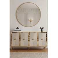Dulăpior Hanah Home Pega 150 White Travertine Gold imaginea #4 — magazin online Desire.md