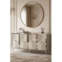 Dulăpior Hanah Home Pega 150 White Travertine Silver