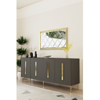 Dulăpior Hanah Home Rany 180 Anthracite Gold