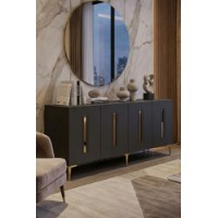 Dulăpior Hanah Home Rany 180 Anthracite Gold imaginea #3 — magazin online Desire.md