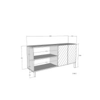 Dulăpior Hanah Home Rany 180 Anthracite Gold imaginea #7 — magazin online Desire.md