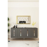 Dulăpior Hanah Home Rany 180 Anthracite Silver imaginea #3 — magazin online Desire.md