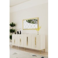 Dulăpior Hanah Home Rany 180 White Travertine Gold