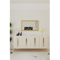 Dulăpior Hanah Home Rany 180 White Travertine Gold imaginea #2 — magazin online Desire.md