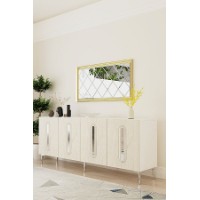 Dulăpior Hanah Home Rany 180 White Travertine Silver