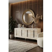 Dulăpior Hanah Home Rany 180 White Travertine Silver imaginea #2 — magazin online Desire.md