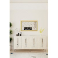 Dulăpior Hanah Home Rany 180 White Travertine Silver imaginea #3 — magazin online Desire.md