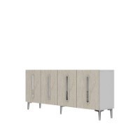 Dulăpior Hanah Home Rany 180 White Travertine Silver imaginea #4 — magazin online Desire.md