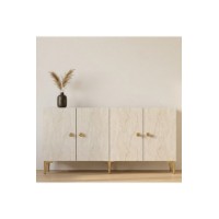 Dulăpior Hanah Home Simple 180 White Travertine imaginea #3 — magazin online Desire.md