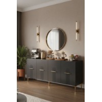 Dulăpior Hanah Home Ida 180 Anthracite Gold