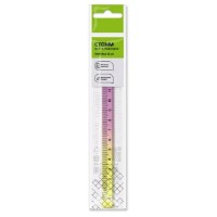 Riglă СТАММ 20cm Pink/Yellow (ЛН-31351)