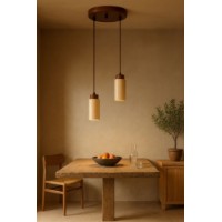 Lustră Opviq Babil-B Walnut