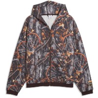 Hanorac pentru bărbați Puma Dylan Wildcat Relaxed Fz Chocolate Fondue/Aop, s.M
