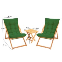 Set mobila de grădină Hanah Home My005 Green imaginea #7 — magazin online Desire.md