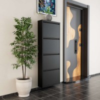 Обувница Hanah Home 4 Piece Metal Black фото №2 — интернет-магазин Desire.md