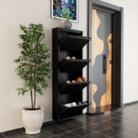 Обувница Hanah Home 4 Piece Metal Black фото №4 — интернет-магазин Desire.md