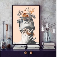 Pictură ArtShop Girl with Flowers 50x75cm (PFA25-M-L)