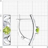 Cercei SOLOVOV JEWELRY 94-320-00793-2 3,33g imaginea #2 — magazin online Desire.md