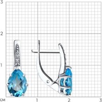 Cercei SOLOVOV JEWELRY 94-320-02059-1 2,45g imaginea #3 — magazin online Desire.md