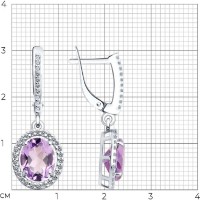Cercei SOLOVOV JEWELRY 94-321-01999-2 3,39g imaginea #3 — magazin online Desire.md