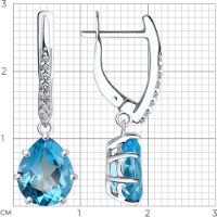 Cercei SOLOVOV JEWELRY 94-321-02059-1 3,65g imaginea #2 — magazin online Desire.md