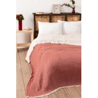 Cuvertura L'Essentiel Muslin Tile Red v2