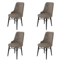Set mobilă pentru bucătărie Hanah Home Pare Cappuccino Black