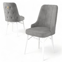 Комплект для столовой Hanah Home Pare Grey White фото №3 — интернет-магазин Desire.md