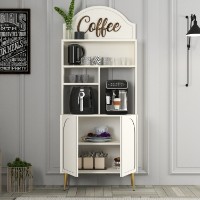 Bufet bucatarie Hanah Home Lyon 80 Cream Gold imaginea #2 — magazin online Desire.md
