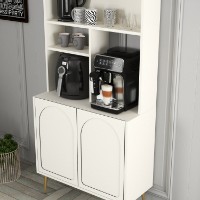 Bufet bucatarie Hanah Home Lyon 80 Cream Gold imaginea #4 — magazin online Desire.md