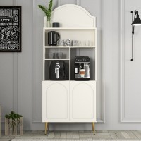 Bufet bucatarie Hanah Home Lyon 80 Cream Gold imaginea #5 — magazin online Desire.md