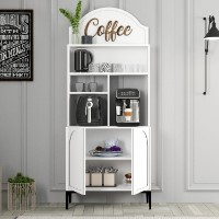 Bufet bucatarie Hanah Home Lyon 80 White Black imaginea #2 — magazin online Desire.md