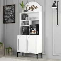 Bufet bucatarie Hanah Home Lyon 80 White Black imaginea #3 — magazin online Desire.md