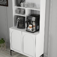 Bufet bucatarie Hanah Home Lyon 80 White Black imaginea #4 — magazin online Desire.md
