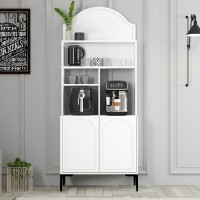 Bufet bucatarie Hanah Home Lyon 80 White Black imaginea #5 — magazin online Desire.md