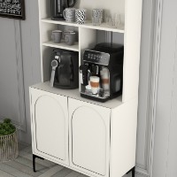 Буфет для кухни Hanah Home Lyon 80 Cream Black фото №4 — интернет-магазин Desire.md