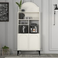 Буфет для кухни Hanah Home Lyon 80 Cream Black фото №5 — интернет-магазин Desire.md