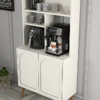 Буфет для кухни Hanah Home Lyon 80 Cream Walnut фото №4 — интернет-магазин Desire.md