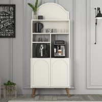 Буфет для кухни Hanah Home Lyon 80 Cream Walnut фото №5 — интернет-магазин Desire.md