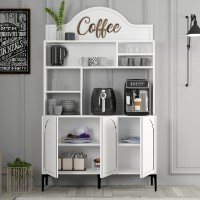 Буфет для кухни Hanah Home Lyon 120 White Black фото №2 — интернет-магазин Desire.md
