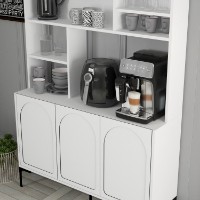 Буфет для кухни Hanah Home Lyon 120 White Black фото №4 — интернет-магазин Desire.md